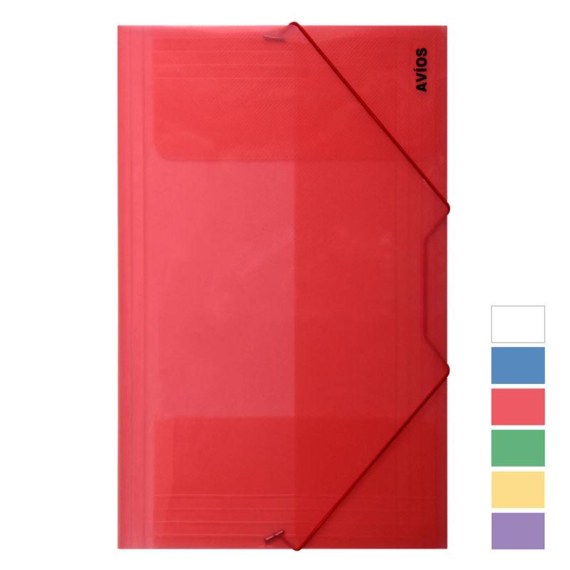 CARPETA AVIOS IMPO 3 SOLAPAS PP C/ELASTICO A4  V/COLORES