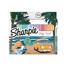MARCADOR SHARPIE VINTAGE FINOS BLISTER X 18 COLORES + STICKERS (2152178)
