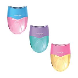 SACAPUNTA PLASTICO KEYROAD MELLOW PASTEL 2 ORIFICIOS