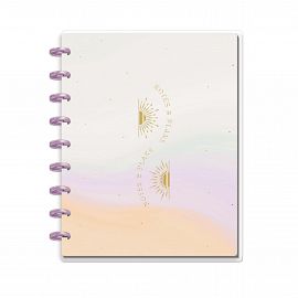 CUADERNO HAPPY PLANNER ATARDECER C/DISCOS X 60 HJS 17X23 CM RAYADO PUNTEADO