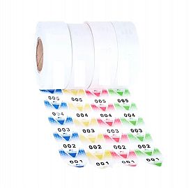 ROLLO DE TICKET TURNO TAL-OFFICE 3 CIFRAS X 2000 NUMEROS V/COLORES